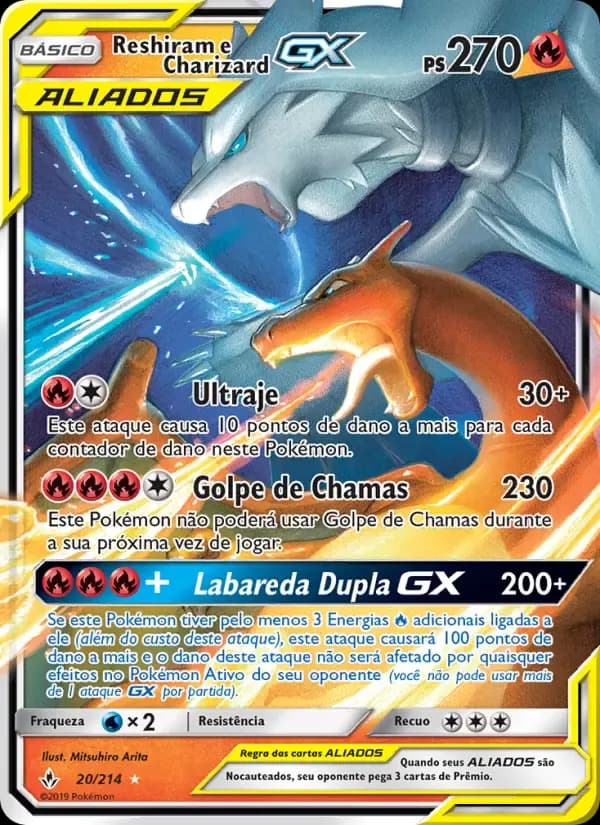 Reshiram e Charizard GX — Elos Inquebráveis 20 Portuguese Pokémon card