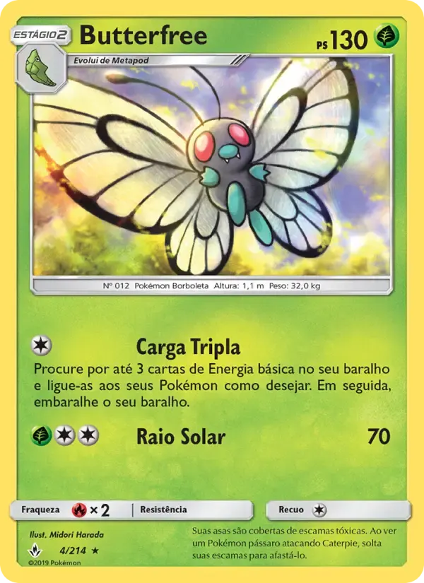 Butterfree — Elos Inquebráveis 4 Portuguese Pokémon card