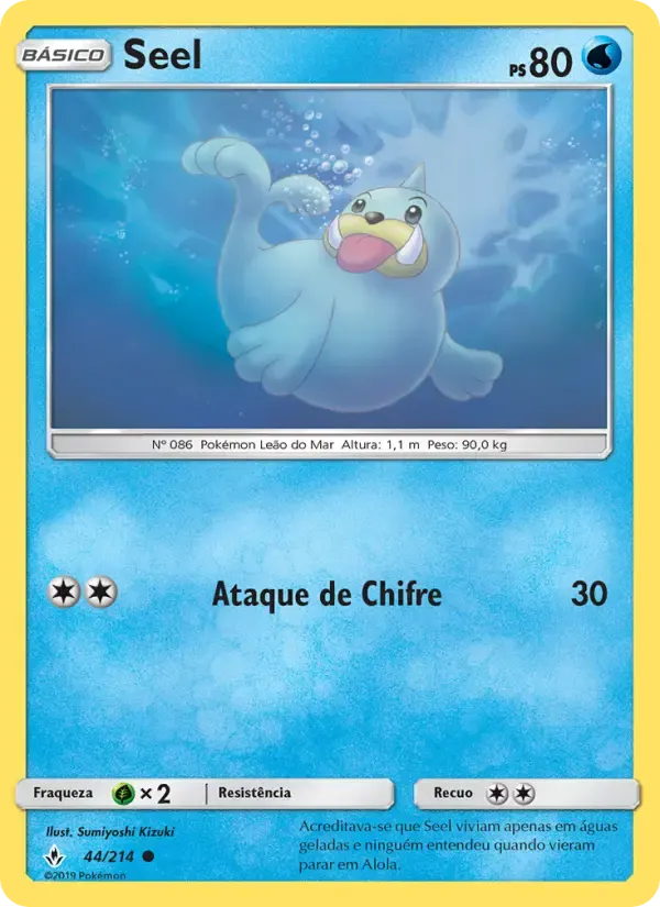 Seel — Elos Inquebráveis 44 Portuguese Pokémon card
