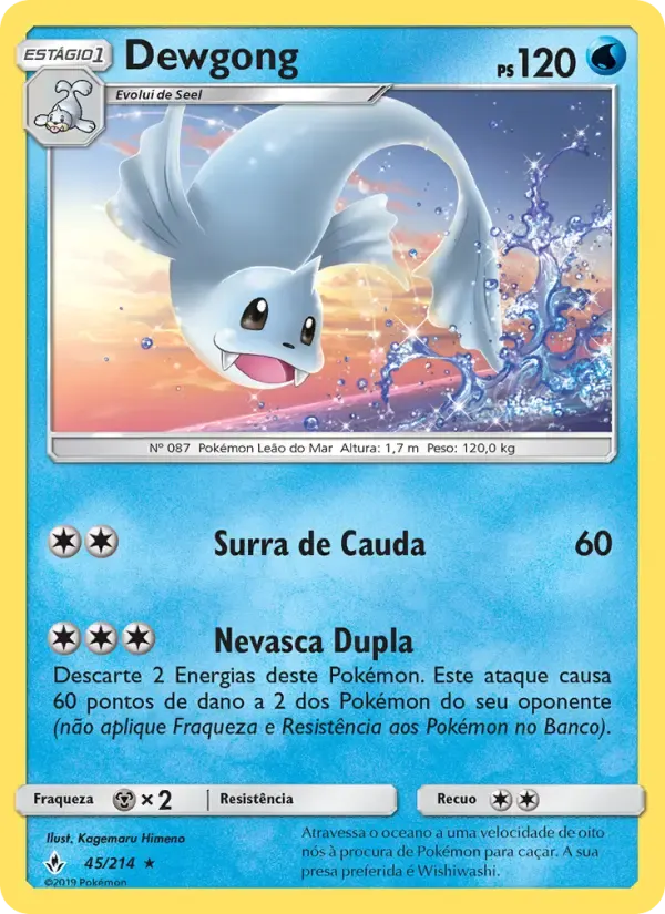 Dewgong — Elos Inquebráveis 45 Portuguese Pokémon card