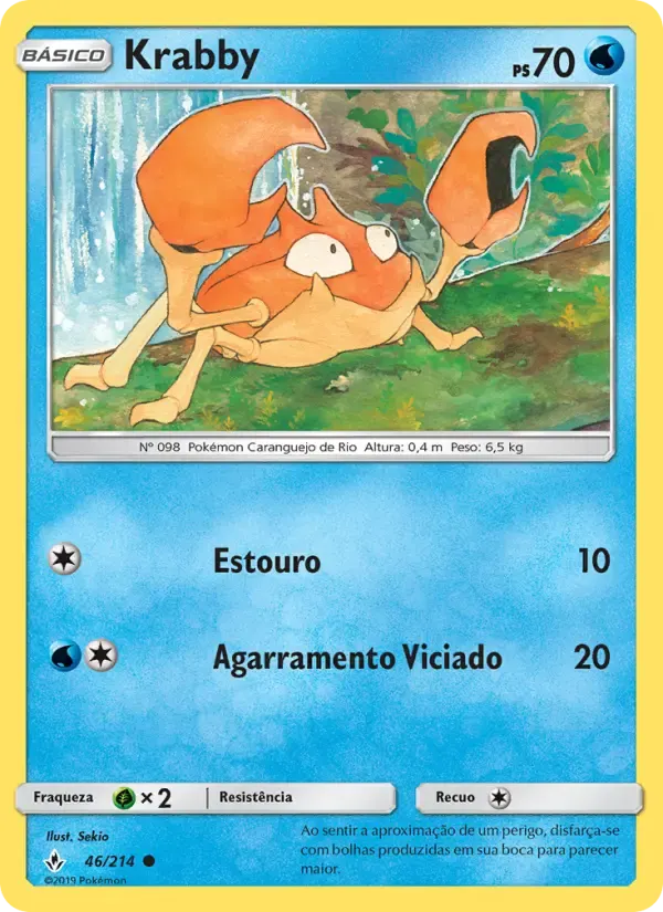 Krabby — Elos Inquebráveis 46 Portuguese Pokémon card