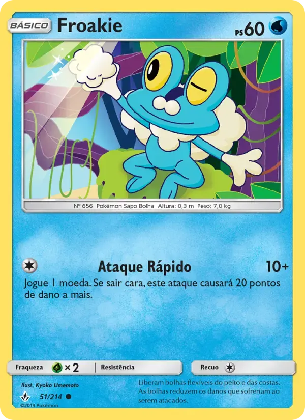 Froakie — Elos Inquebráveis 51 Portuguese Pokémon card