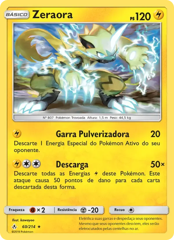 Zeraora — Elos Inquebráveis 60 Portuguese Pokémon card