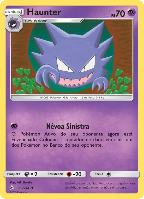 Haunter — Elos Inquebráveis 69 Portuguese Pokémon card