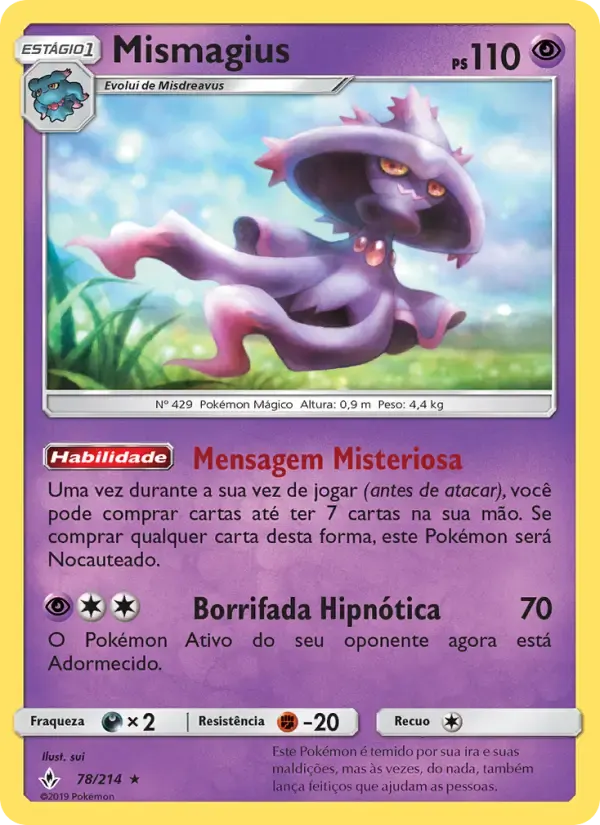 Mismagius — Elos Inquebráveis 78 Portuguese Pokémon card