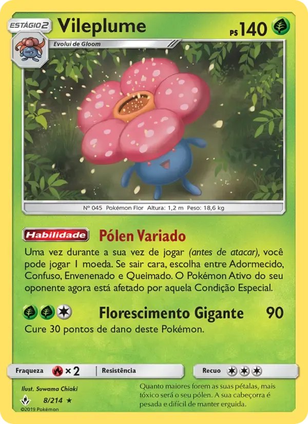 Vileplume — Elos Inquebráveis 8 Portuguese Pokémon card