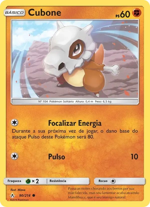Cubone — Elos Inquebráveis 90 Portuguese Pokémon card