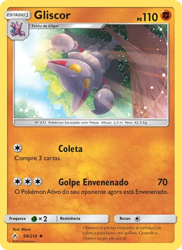 Gliscor — Elos Inquebráveis 99 Portuguese Pokémon card