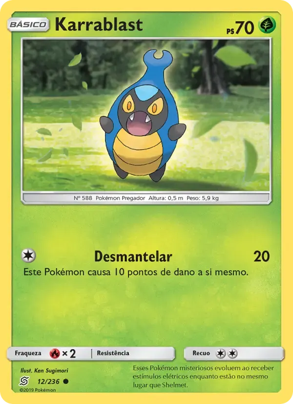 Karrablast — Sintonia Mental 12 Portuguese Pokémon card
