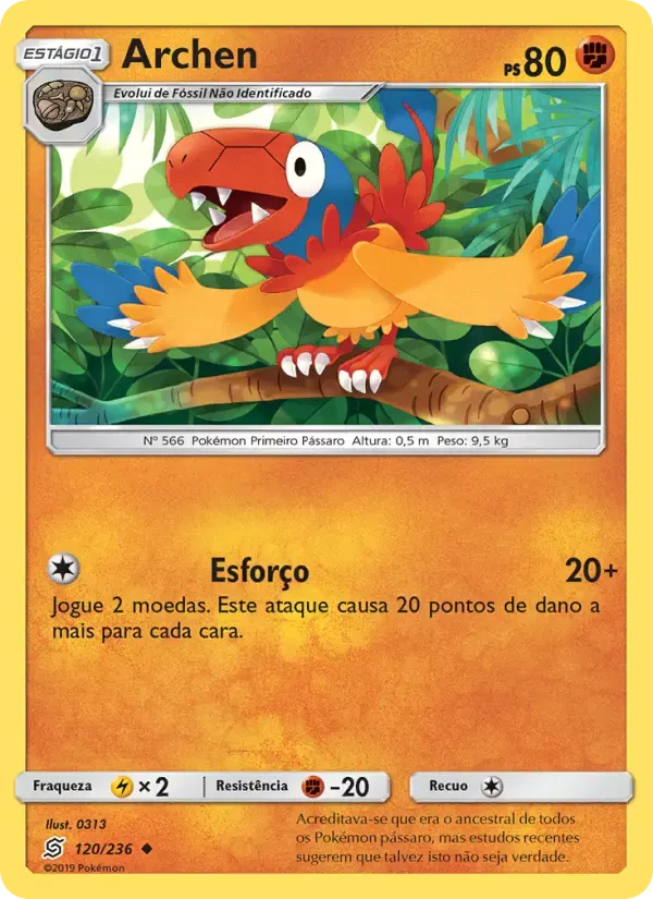 Archen — Sintonia Mental 120 Portuguese Pokémon card