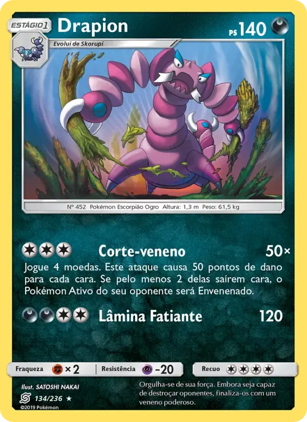 Drapion — Sintonia Mental 134 Portuguese Pokémon card
