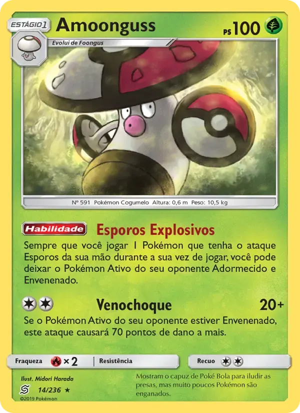Amoonguss — Sintonia Mental 14 Portuguese Pokémon card