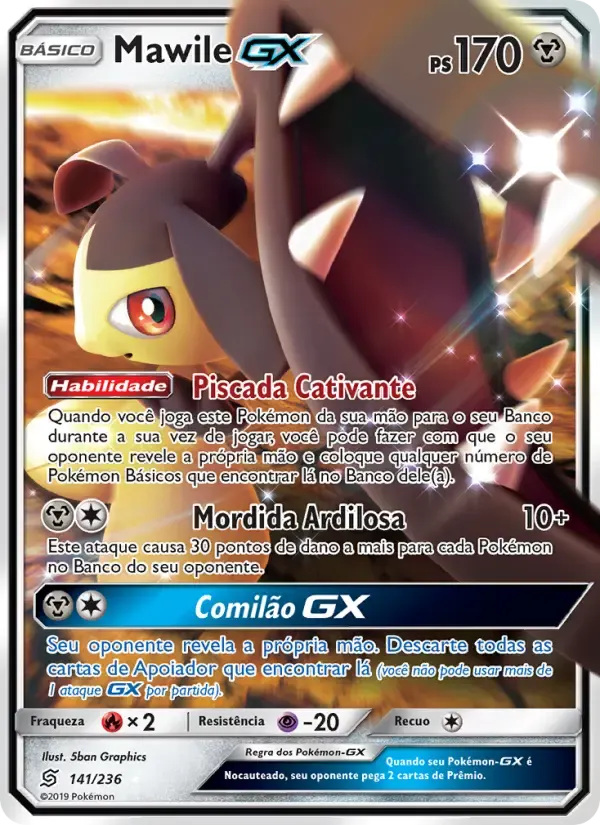 Mawile GX — Sintonia Mental 141 Portuguese Pokémon card