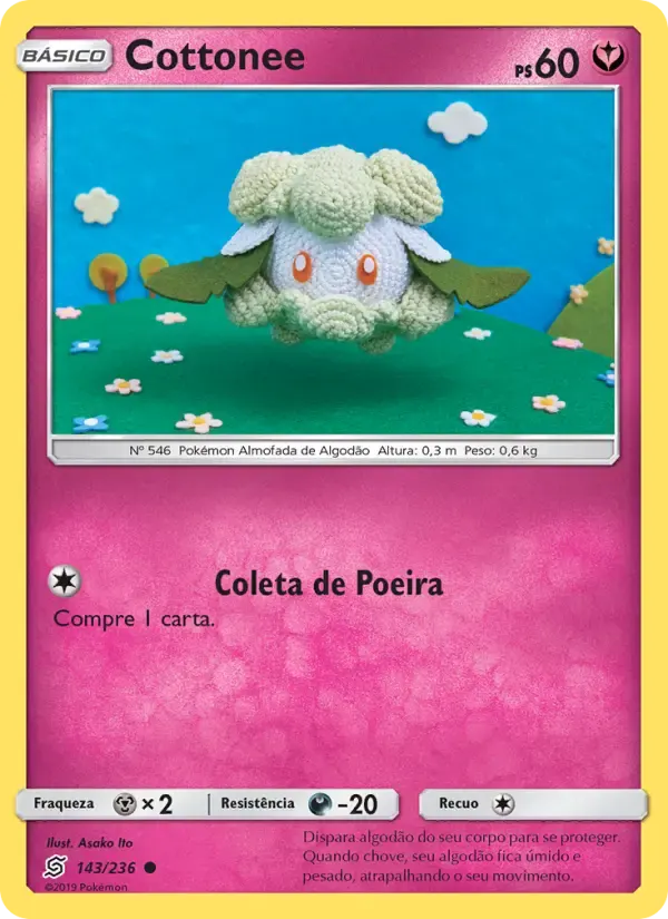 Cottonee — Sintonia Mental 143 Portuguese Pokémon card