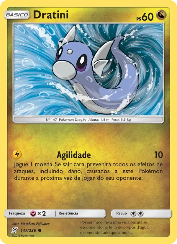 Dratini — Sintonia Mental 147 Portuguese Pokémon card