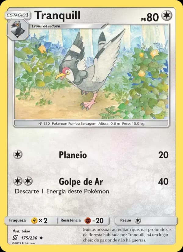 Tranquill — Sintonia Mental 175 Portuguese Pokémon card