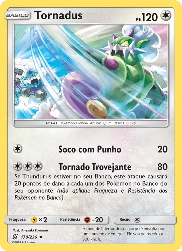 Tornadus — Sintonia Mental 178 Portuguese Pokémon card