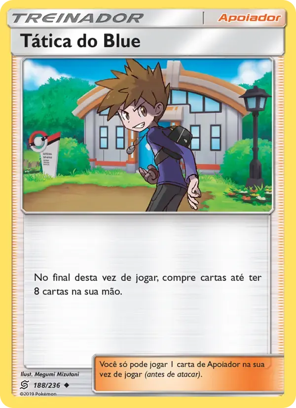 Tática do Blue — Sintonia Mental 188 Portuguese Pokémon card