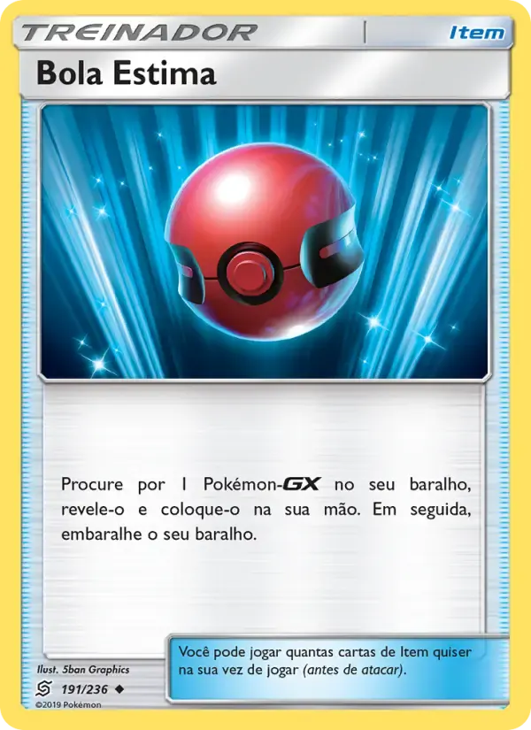 Bola Estima — Sintonia Mental 191 Portuguese Pokémon card