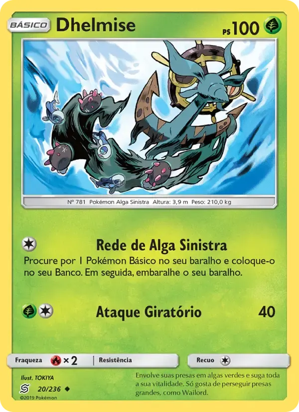 Dhelmise — Sintonia Mental 20 Portuguese Pokémon card