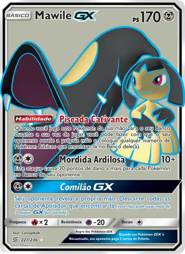Mawile GX — Sintonia Mental 227 Portuguese Pokémon card
