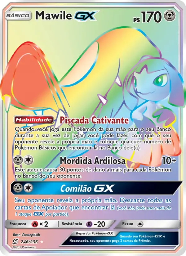 Mawile GX — Sintonia Mental 246 Portuguese Pokémon card