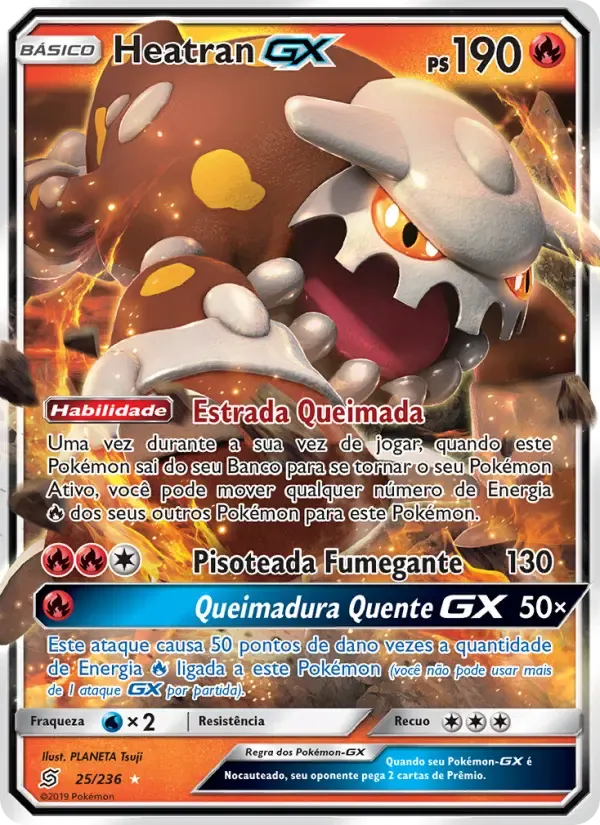 Heatran GX — Sintonia Mental 25 Portuguese Pokémon card