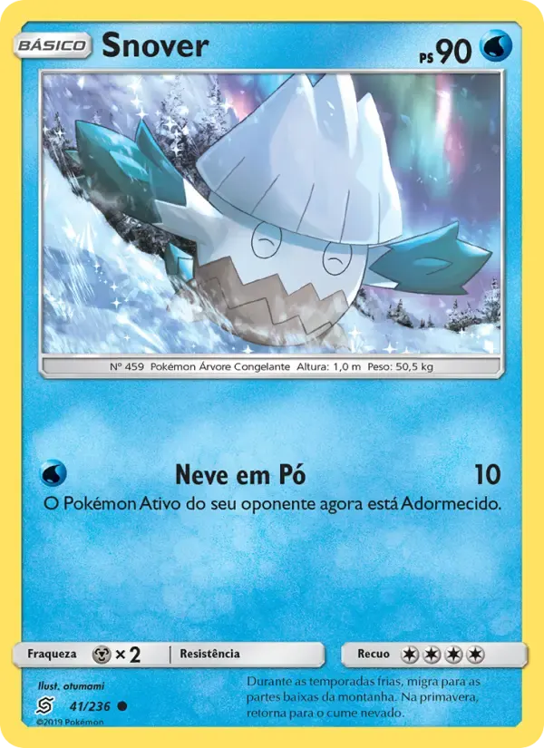 Snover — Sintonia Mental 41 Portuguese Pokémon card