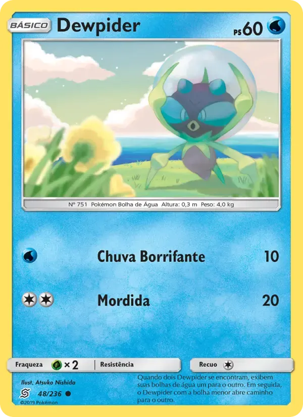 Dewpider — Sintonia Mental 48 Portuguese Pokémon card