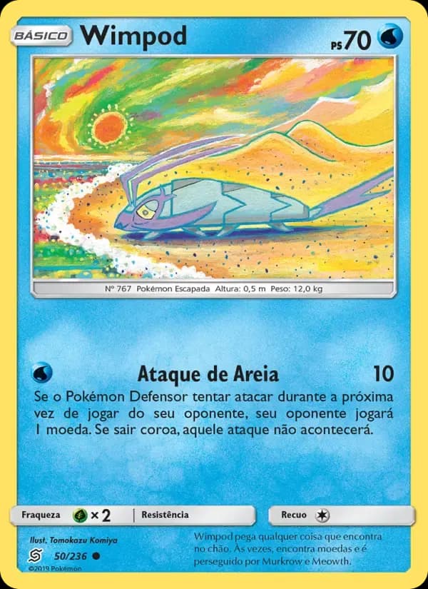Wimpod — Sintonia Mental 50 Portuguese Pokémon card
