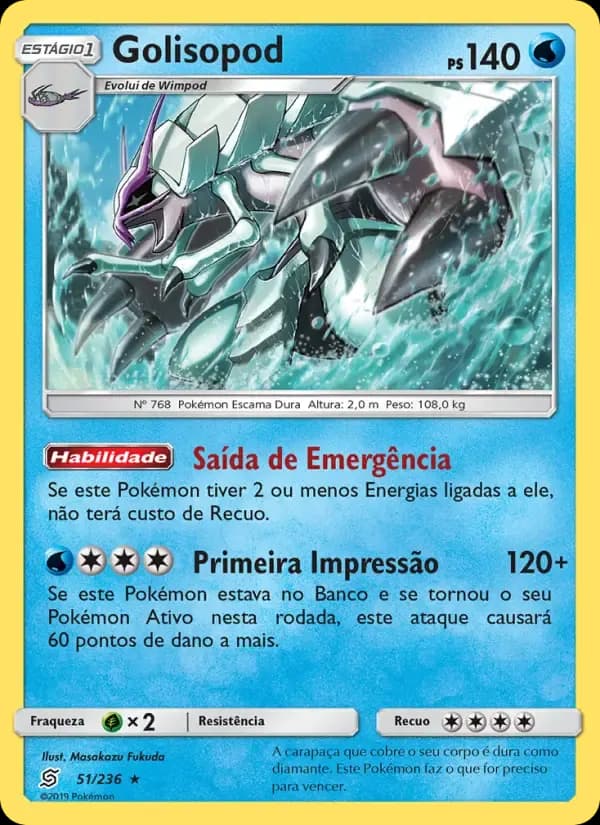 Golisopod — Sintonia Mental 51 Portuguese Pokémon card