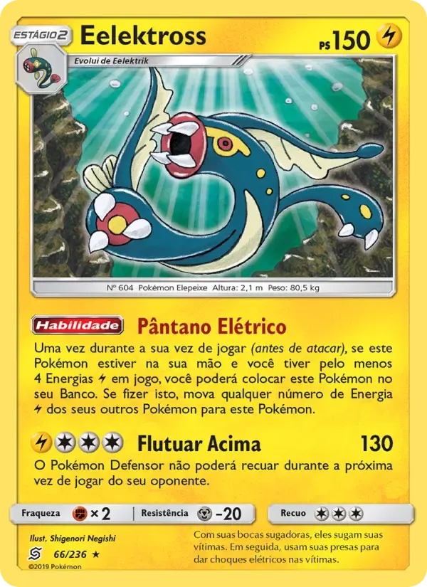 Eelektross — Sintonia Mental 66 Portuguese Pokémon card