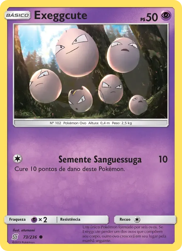 Exeggcute — Sintonia Mental 73 Portuguese Pokémon card