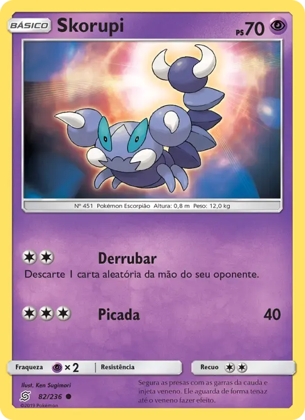 Skorupi — Sintonia Mental 82 Portuguese Pokémon card