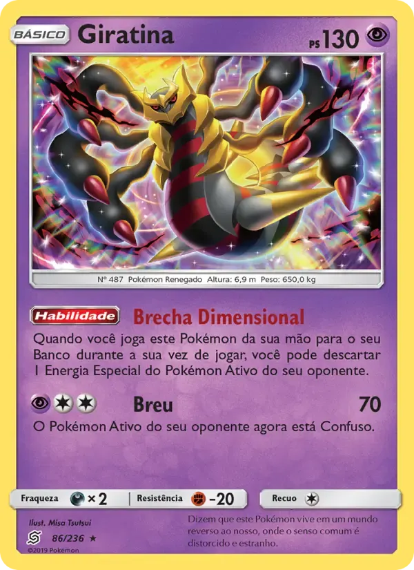 Giratina — Sintonia Mental 86 Portuguese Pokémon card