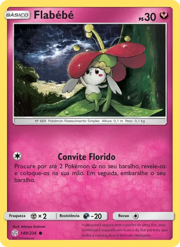 Flabébé — Eclipse Cósmico 149 Portuguese Pokémon card
