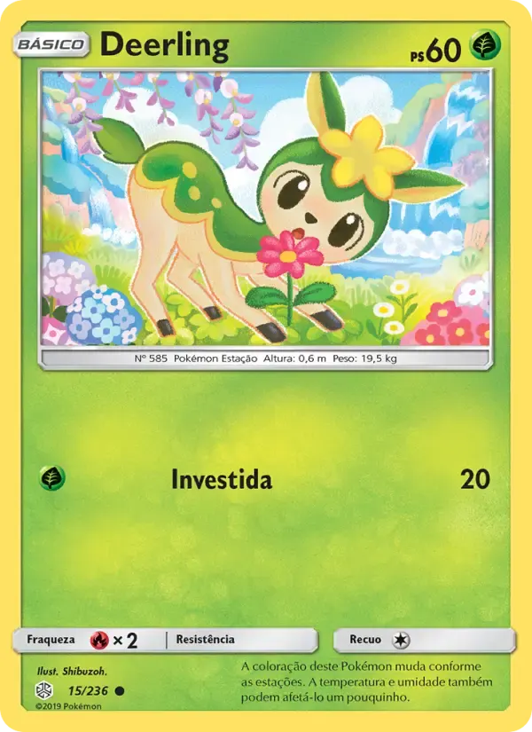 Deerling — Eclipse Cósmico 15 Portuguese Pokémon card