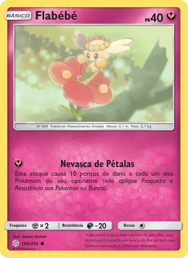 Flabébé — Eclipse Cósmico 150 Portuguese Pokémon card