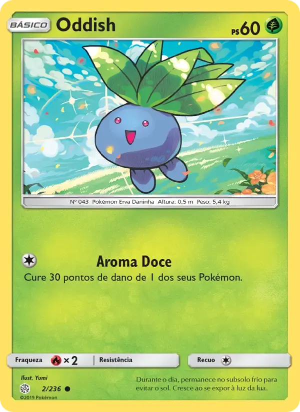 Oddish — Eclipse Cósmico 2 Portuguese Pokémon card