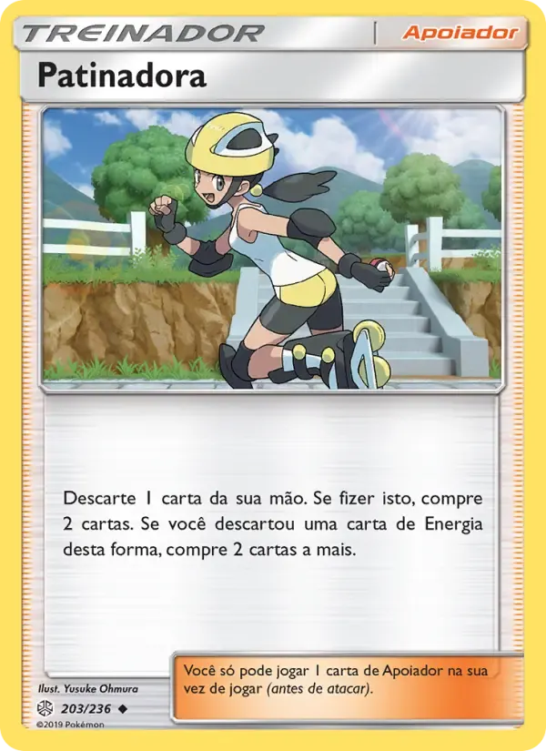 Patinadora — Eclipse Cósmico 203 Portuguese Pokémon card