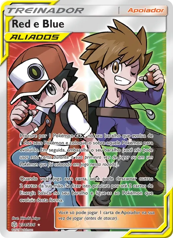 Red e Blue — Eclipse Cósmico 234 Portuguese Pokémon card