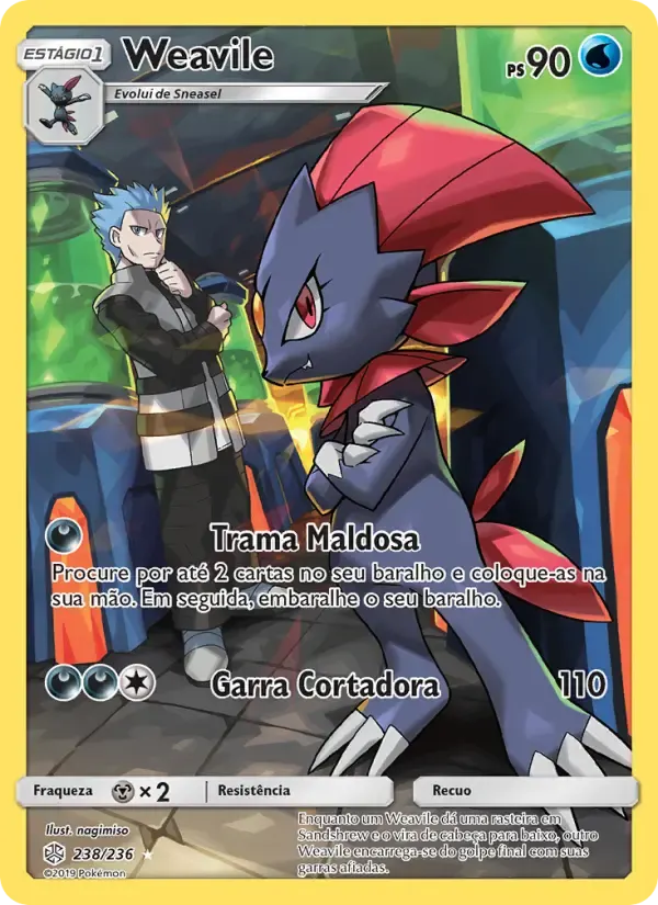 Weavile — Eclipse Cósmico 238 Portuguese Pokémon card