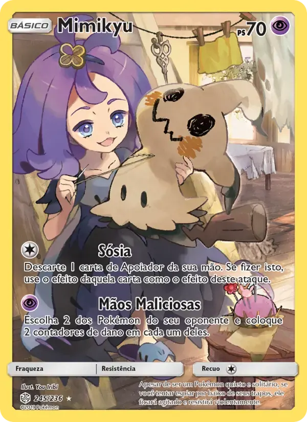 Mimikyu — Eclipse Cósmico 245 Portuguese Pokémon card