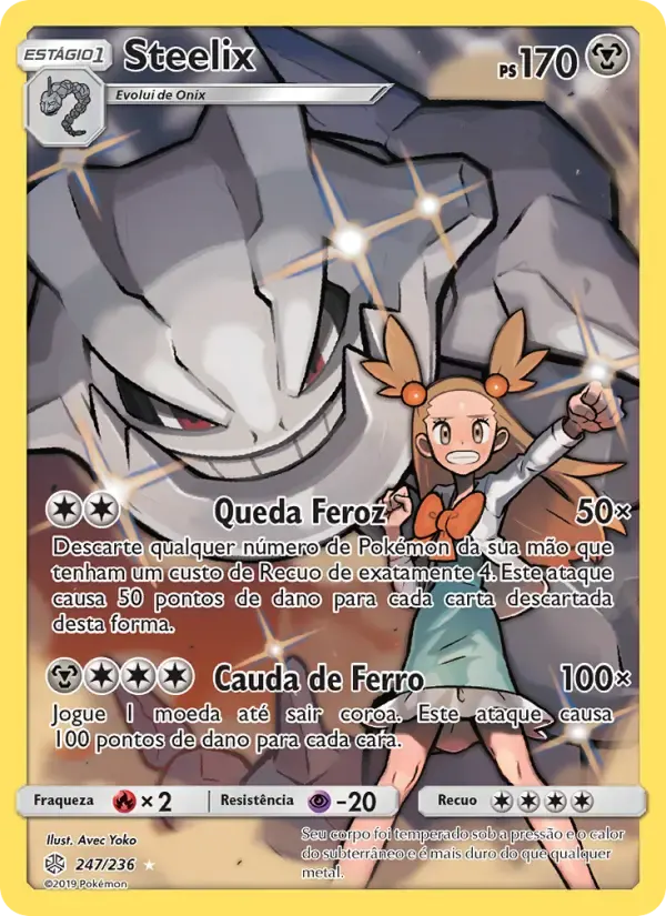 Steelix — Eclipse Cósmico 247 Portuguese Pokémon card