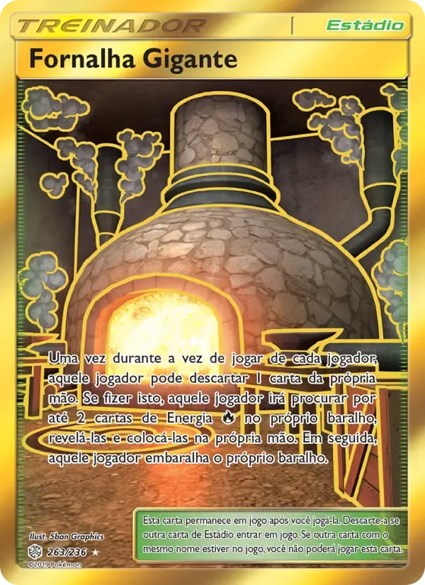 Fornalha Gigante — Eclipse Cósmico 263 Portuguese Pokémon card