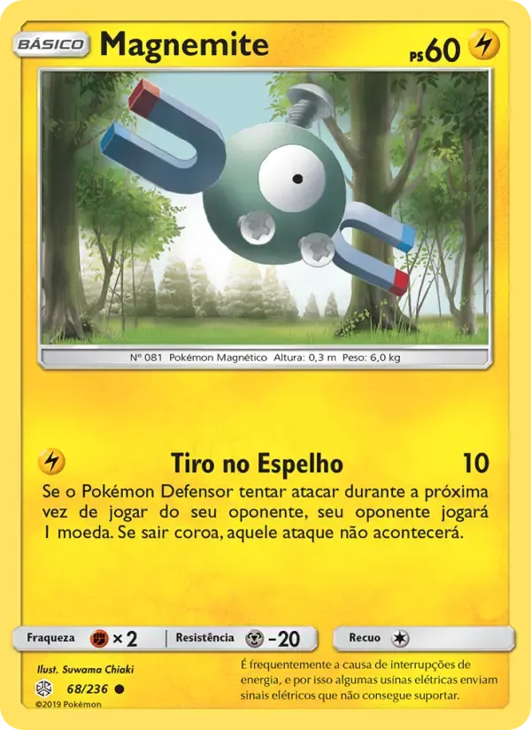 Magnemite — Eclipse Cósmico 68 Portuguese Pokémon card