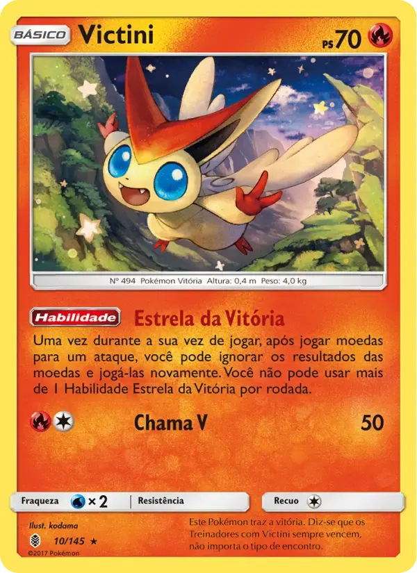Victini — Guardiões Ascendentes 10 Portuguese Pokémon card