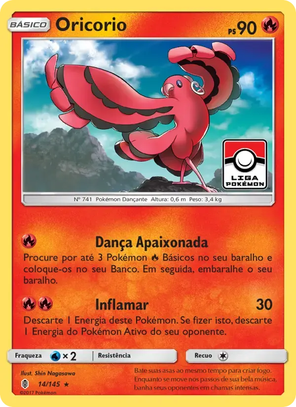 Oricorio — Guardiões Ascendentes 14 Portuguese Pokémon card