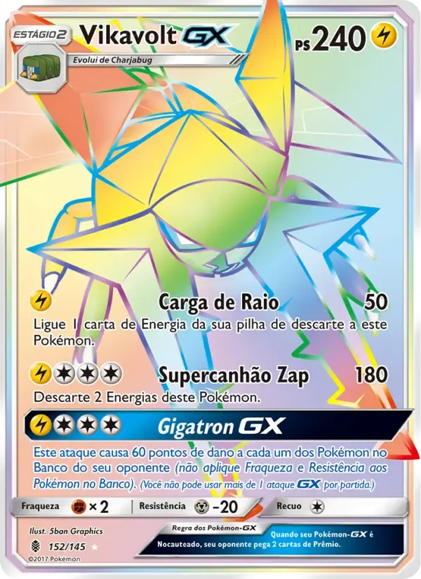 Vikavolt GX — Guardiões Ascendentes 152 Portuguese Pokémon card