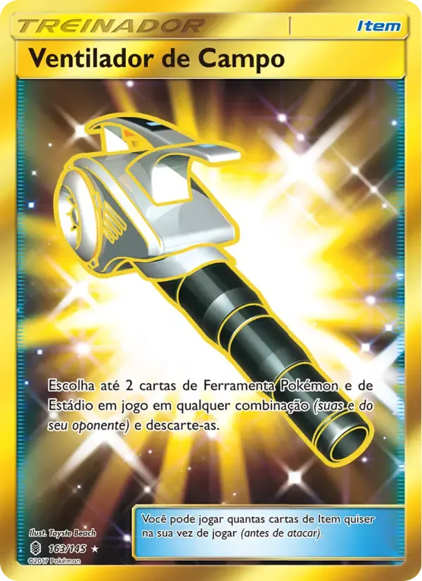 Ventilador de Campo — Guardiões Ascendentes 163 Portuguese Pokémon card